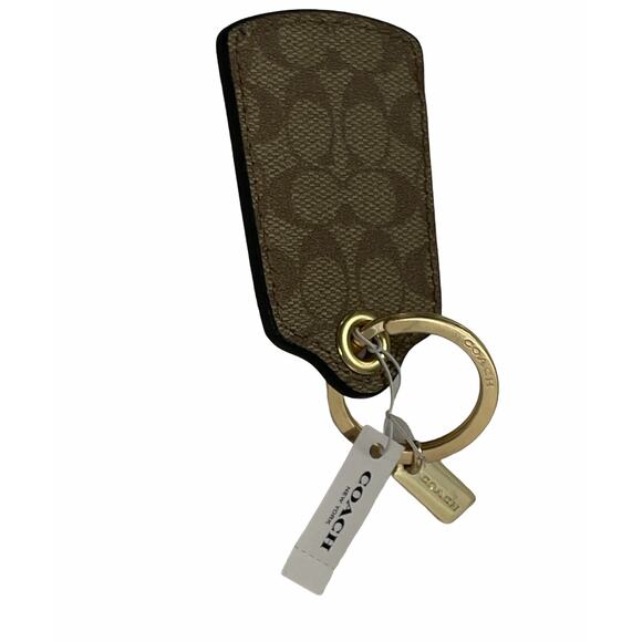 COACH LUGGAGE TAG KEY RING IN SIGNATURE CANVAS - Picture 4 of 4
